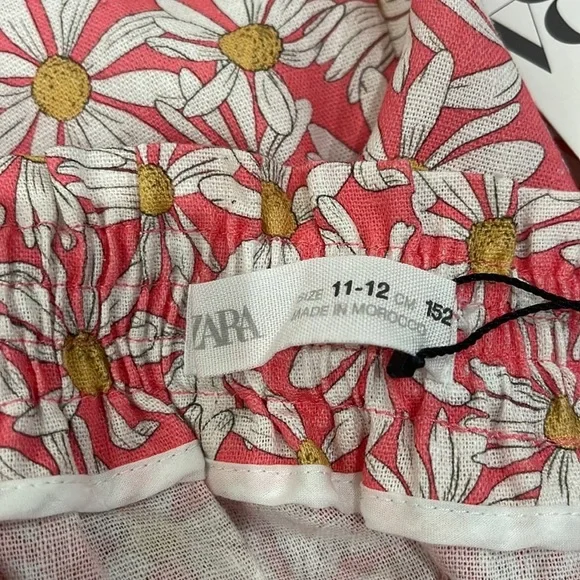 NWT Zara Daisy Shirt And Shorts Set 11/12 13/14 - Picture 11 of 11
